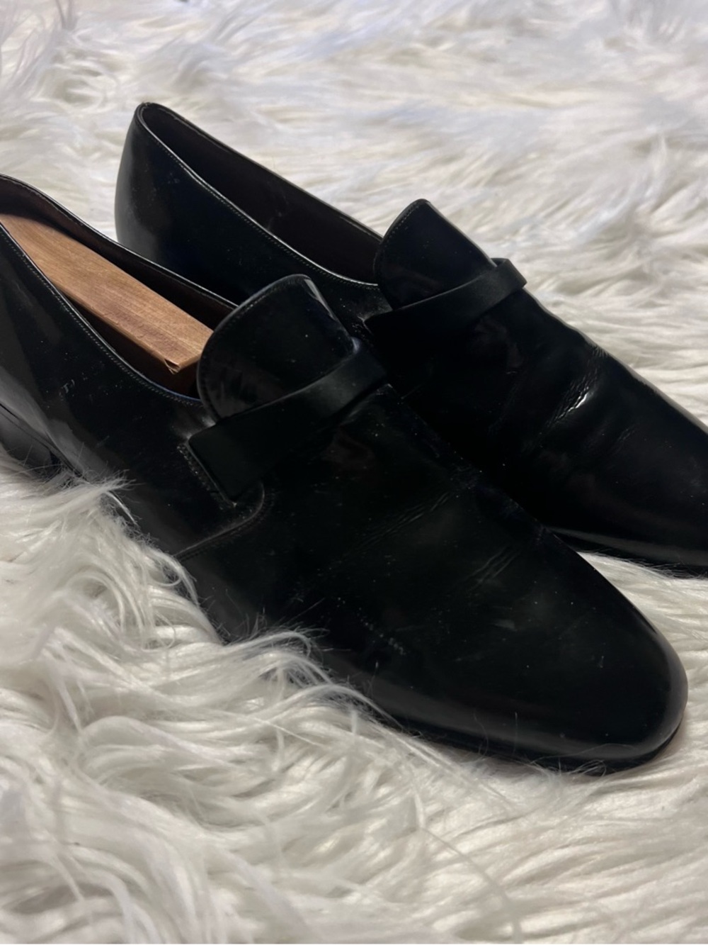 Bally Black Leather Penny Loafers